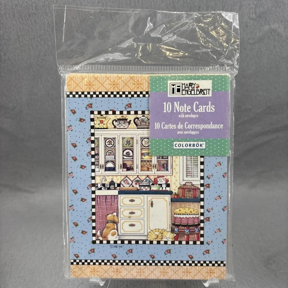 Mary Engelbreit Tin Lunchbox Stationary Notecards Magnet Notepad Vintage LOT 3